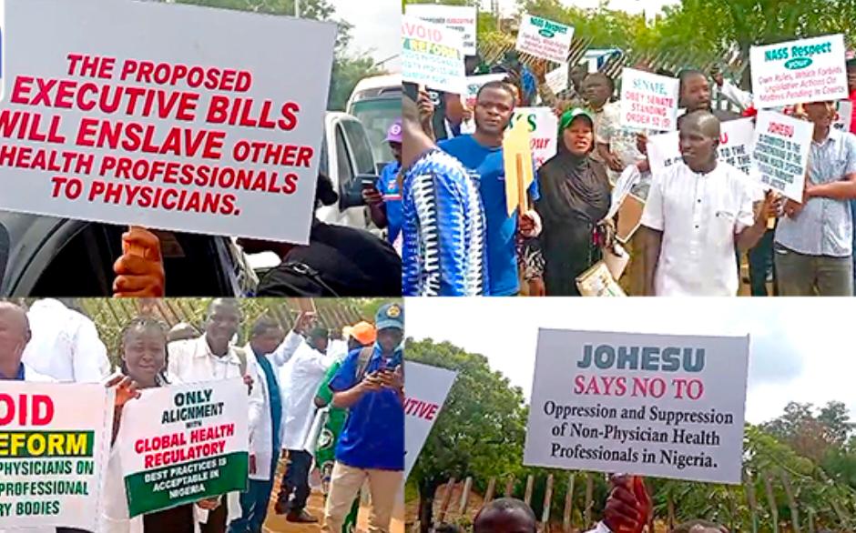 Health Workers Protest in Abuja Over Proposed Regulatory Bill