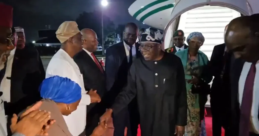 Tinubu Returns to Nigeria After UK State Visit