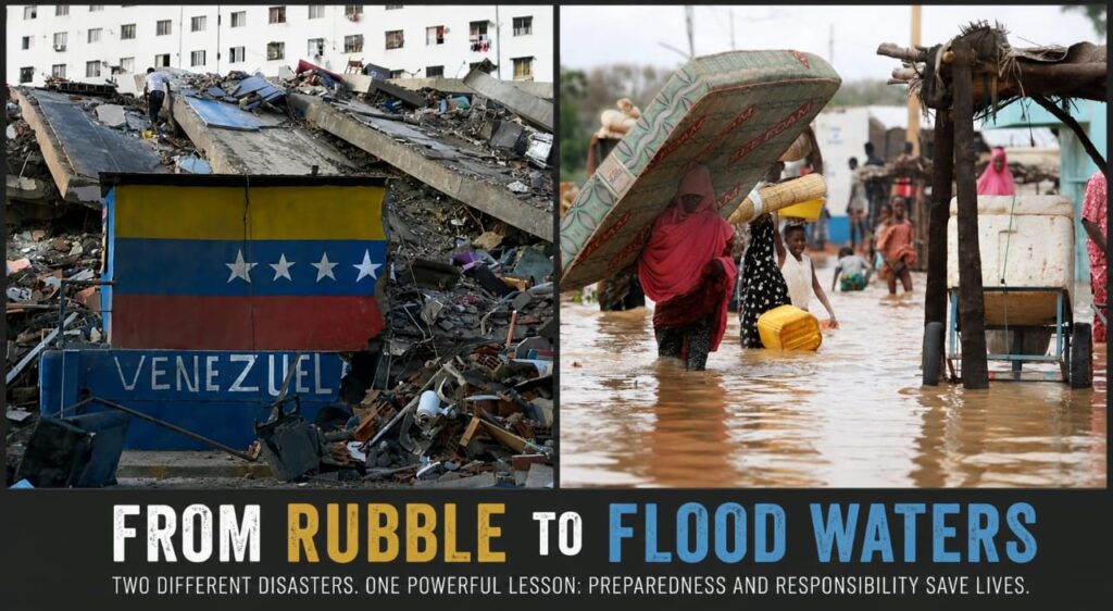 FROM RUBBLE TO FLOODWATERS – By Oluwatobi Omotosho